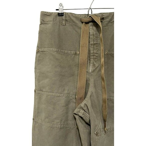 Free People Size Large Hayden Olive Green Cargo Pants Tie Elastic Pants New - Picture 6 of 10